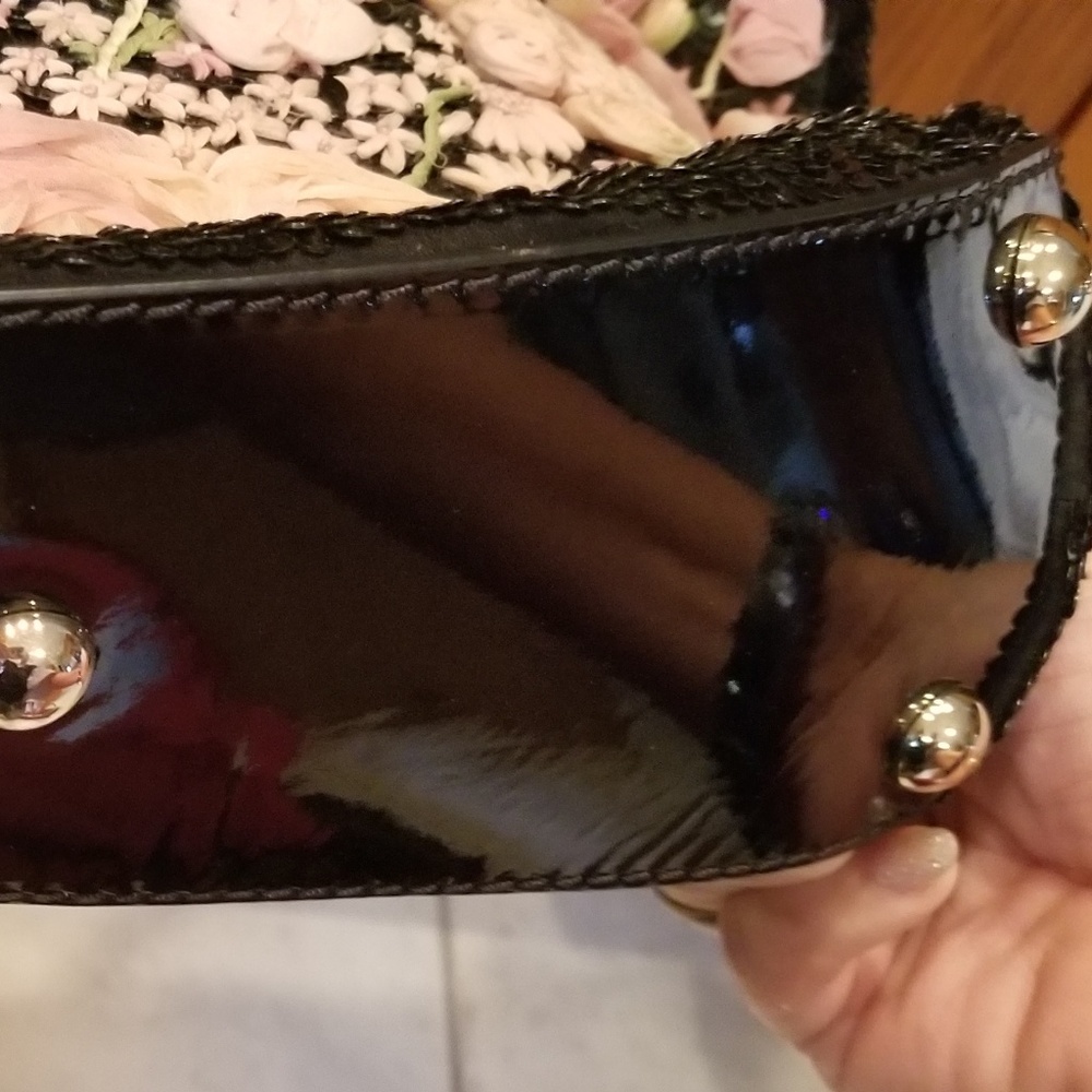 Valentino floral black sequin bag - Picture 3 of 4
